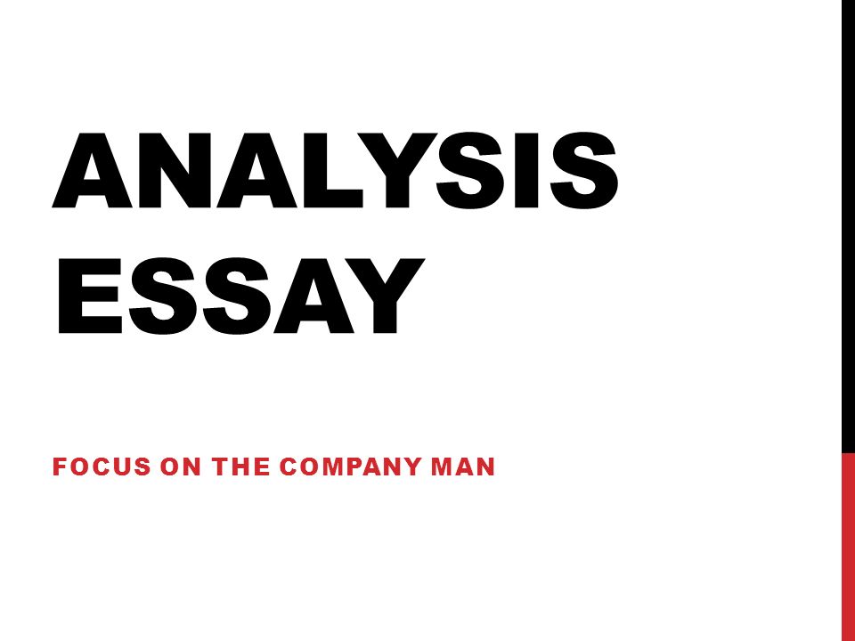 The company man essay